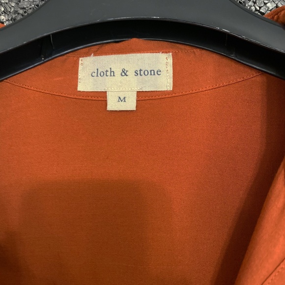 Cloth and Stone Button Down Tunic in Rust M - Picture 3 of 4